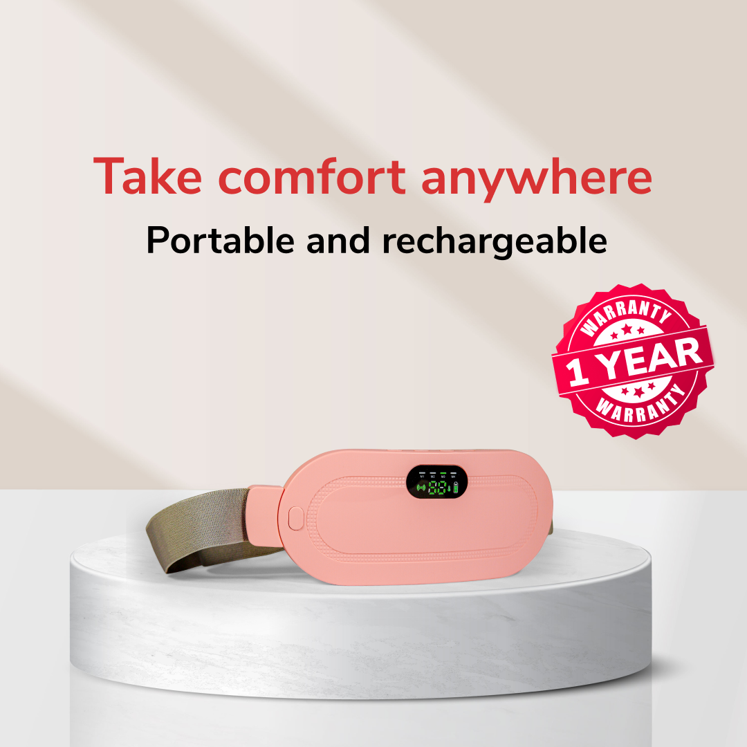 Period Pain Relief Belt — Instant Heat & Massage Comfort