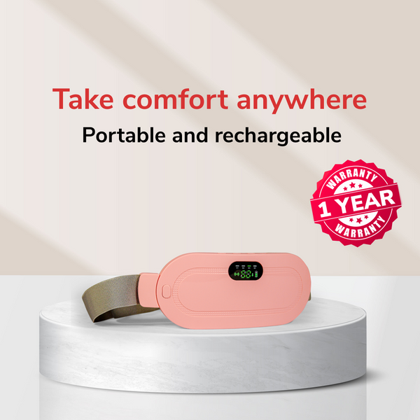 Period Pain Relief Belt — Instant Heat & Massage Comfort